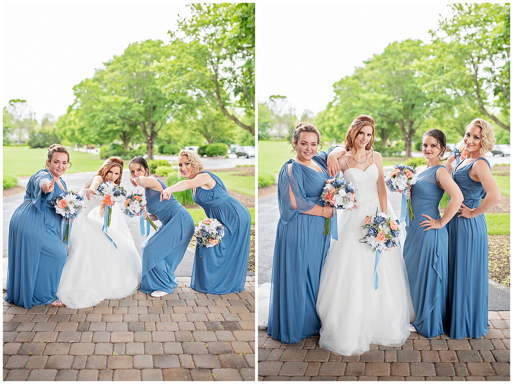 Bridesmaids at the Outdoor Country Club