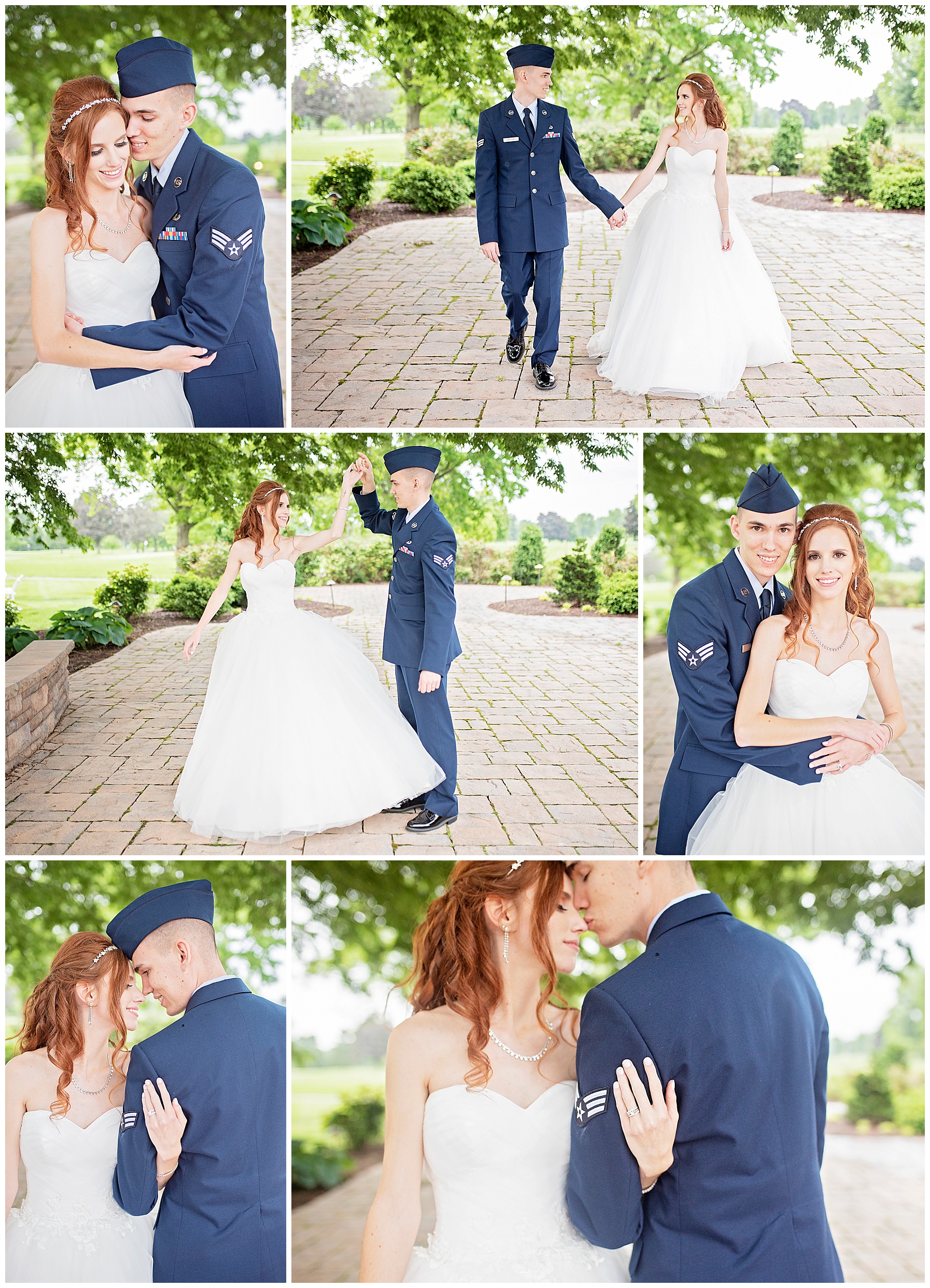 Bride and Groom Portraits at the Outdoor Country Club