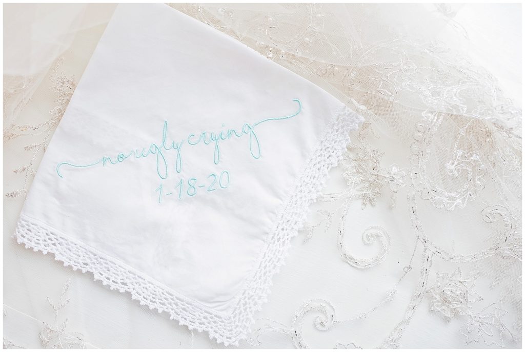 bridal details handkerchief